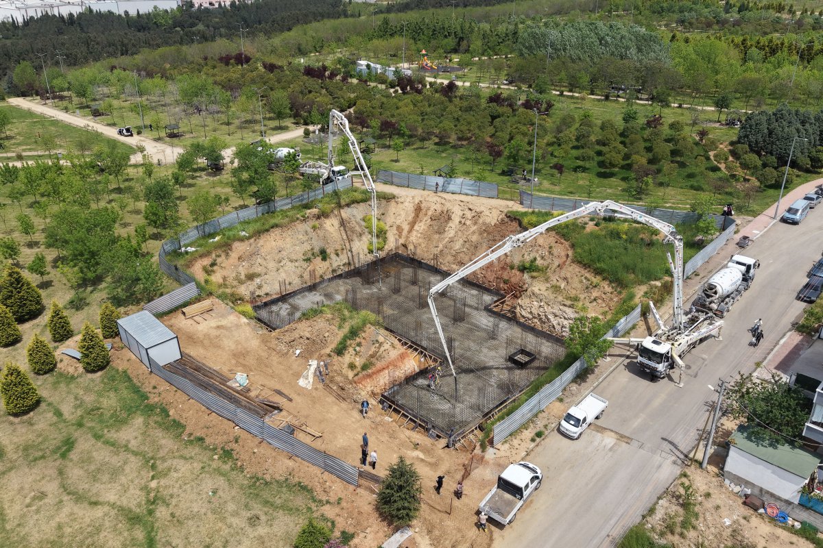 Kültür evi projesinin temel beton serimi gerçekleştirildi